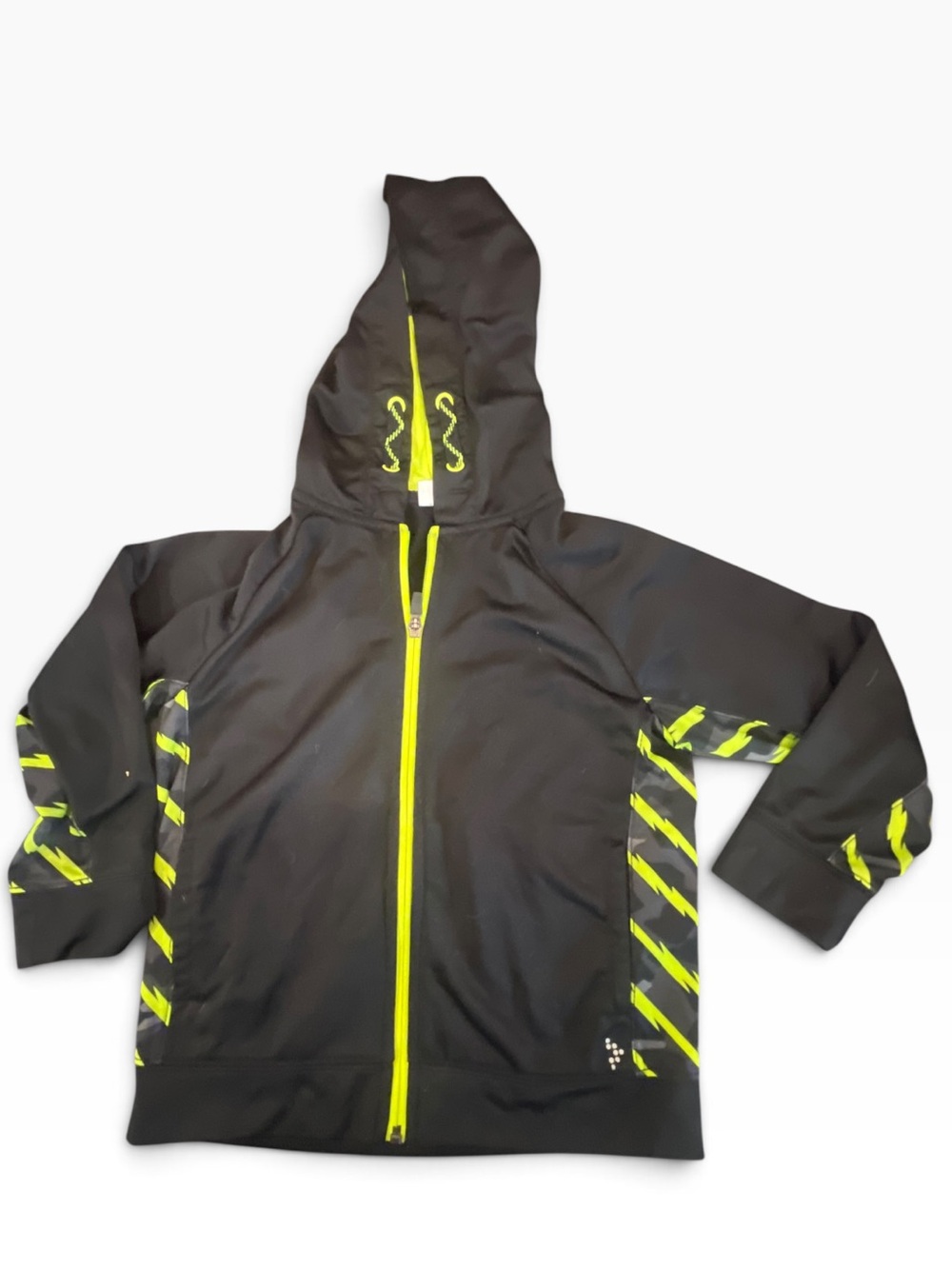 Gymboree Gymgo Kids Black Hoodie with Neon Yellow Accents